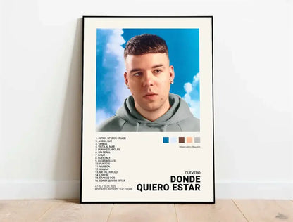 Nordic Pop Rapper Quevedo Poster Aesthetics Mora Feid Eladio Carrion Rauw AlejanDro Music Album Canvas Print Wall Art Room Decor