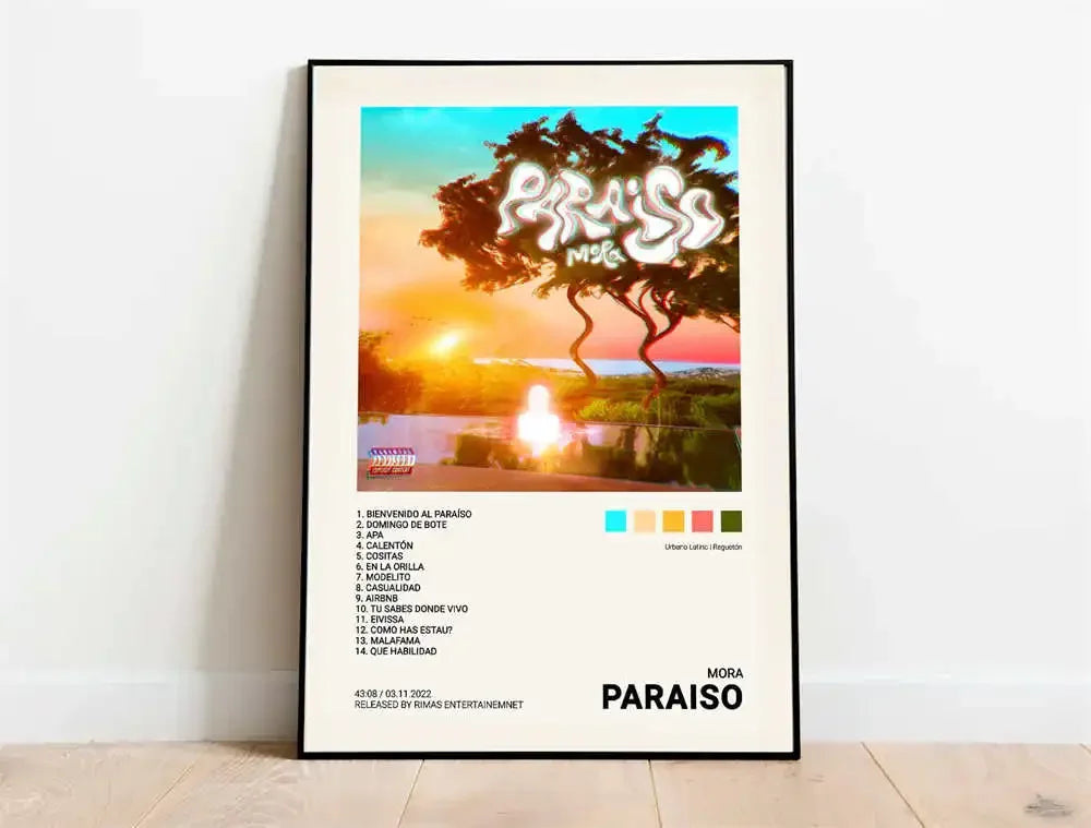 Nordic Pop Rapper Quevedo Poster Aesthetics Mora Feid Eladio Carrion Rauw AlejanDro Music Album Canvas Print Wall Art Room Decor