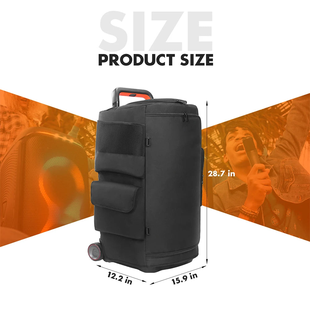 Portable Speaker Dust Case with Mic Pocket For JBL PARTYBOX 310 320 520 710 Speaker Storage Bag Party Speaker Carry Case Cover