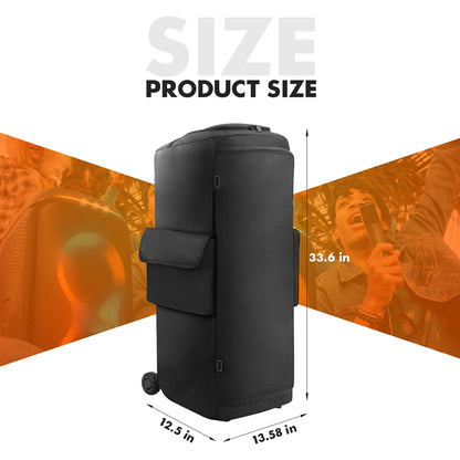 Portable Speaker Dust Case with Mic Pocket For JBL PARTYBOX 310 320 520 710 Speaker Storage Bag Party Speaker Carry Case Cover