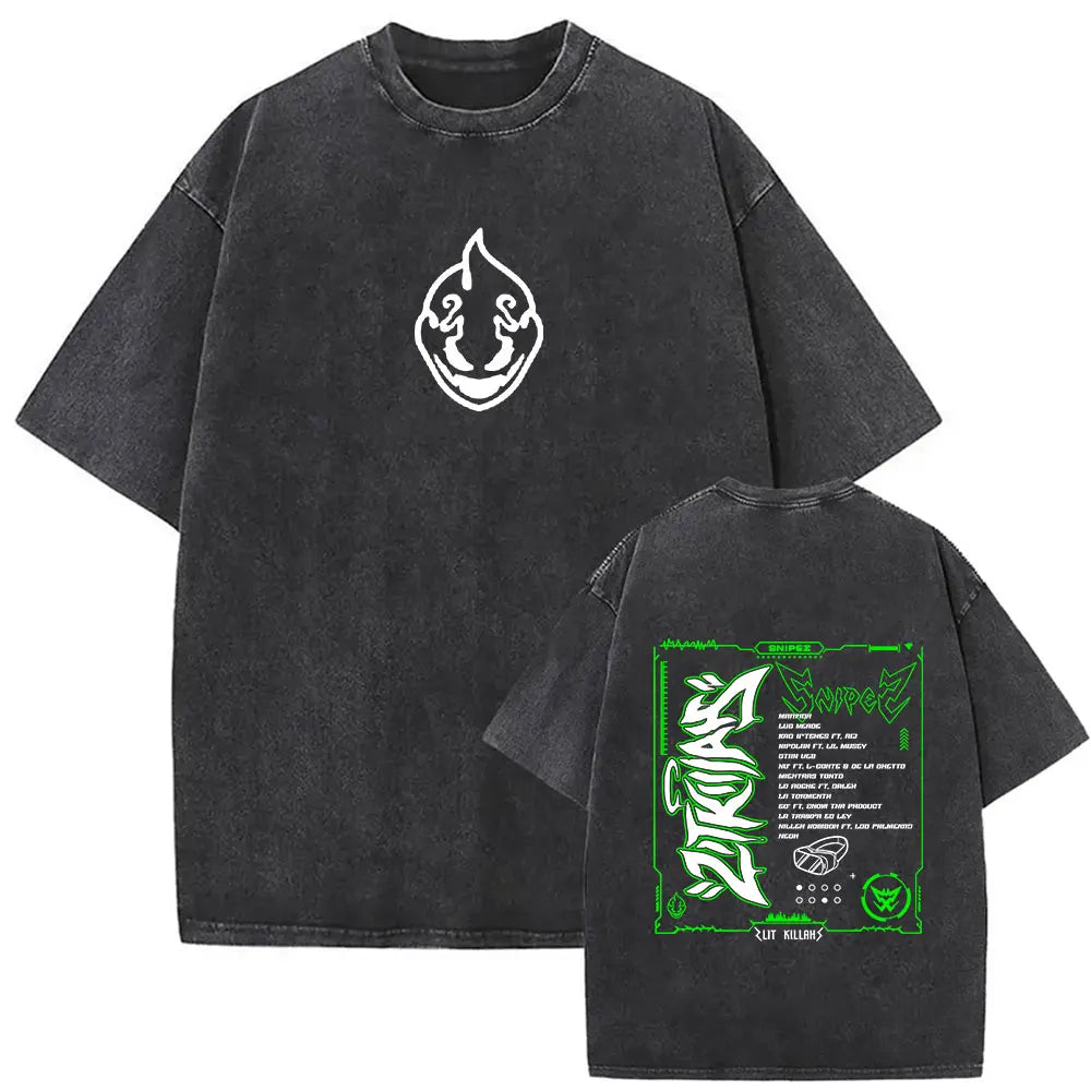 Rapper Lit Killah Tour 2025 Album Graphic T-shirts Mens Clothing Fashion Pop Music T Shirts Vintage Washed 100% Cotton Tops Tees