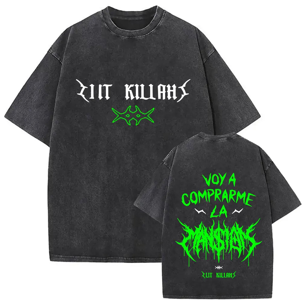 Rapper Lit Killah Tour 2025 Album Graphic T-shirts Mens Clothing Fashion Pop Music T Shirts Vintage Washed 100% Cotton Tops Tees