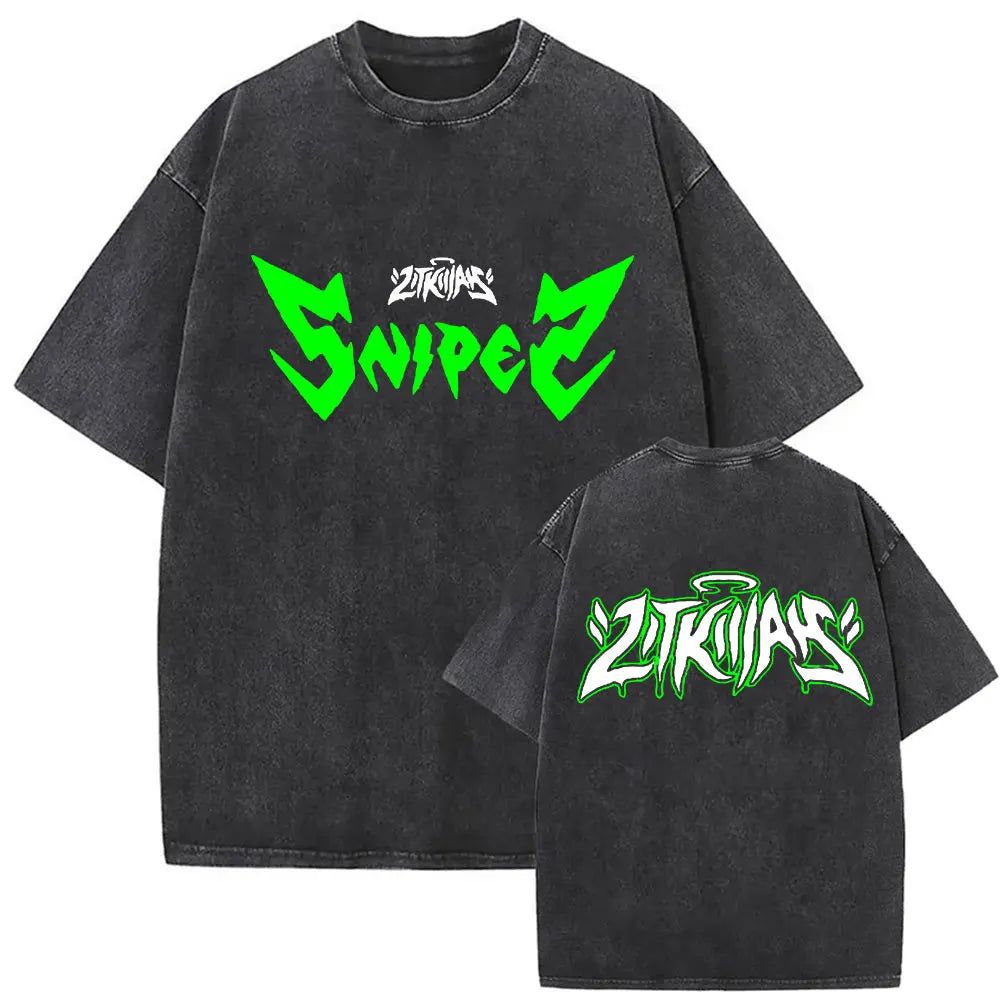 Rapper Lit Killah Tour 2025 Album Graphic T-shirts Mens Clothing Fashion Pop Music T Shirts Vintage Washed 100% Cotton Tops Tees