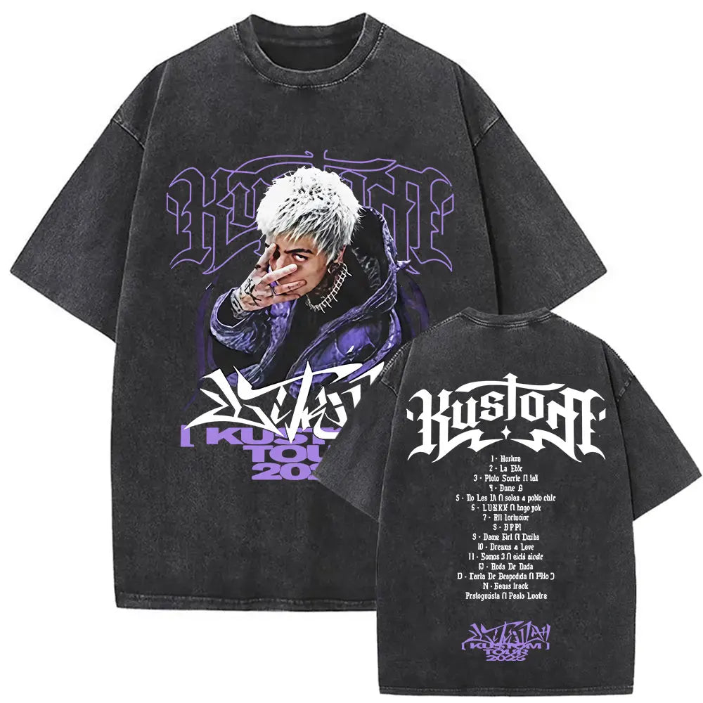 Rapper Lit Killah Tour 2025 Album Graphic T-shirts Mens Clothing Fashion Pop Music T Shirts Vintage Washed 100% Cotton Tops Tees