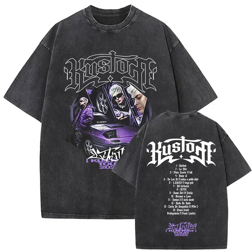 Rapper Lit Killah Tour 2025 Album Graphic T-shirts Mens Clothing Fashion Pop Music T Shirts Vintage Washed 100% Cotton Tops Tees
