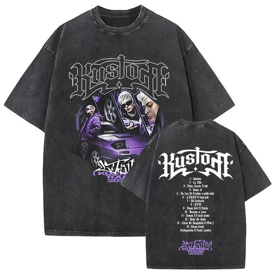 Rapper Lit Killah Tour 2025 Album Graphic T-shirts Mens Clothing Fashion Pop Music T Shirts Vintage Washed 100% Cotton Tops Tees