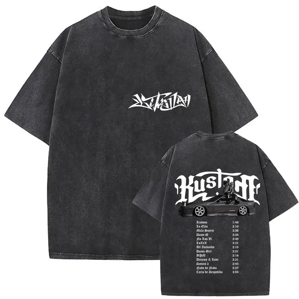 Rapper Lit Killah Tour 2025 Album Graphic T-shirts Mens Clothing Fashion Pop Music T Shirts Vintage Washed 100% Cotton Tops Tees