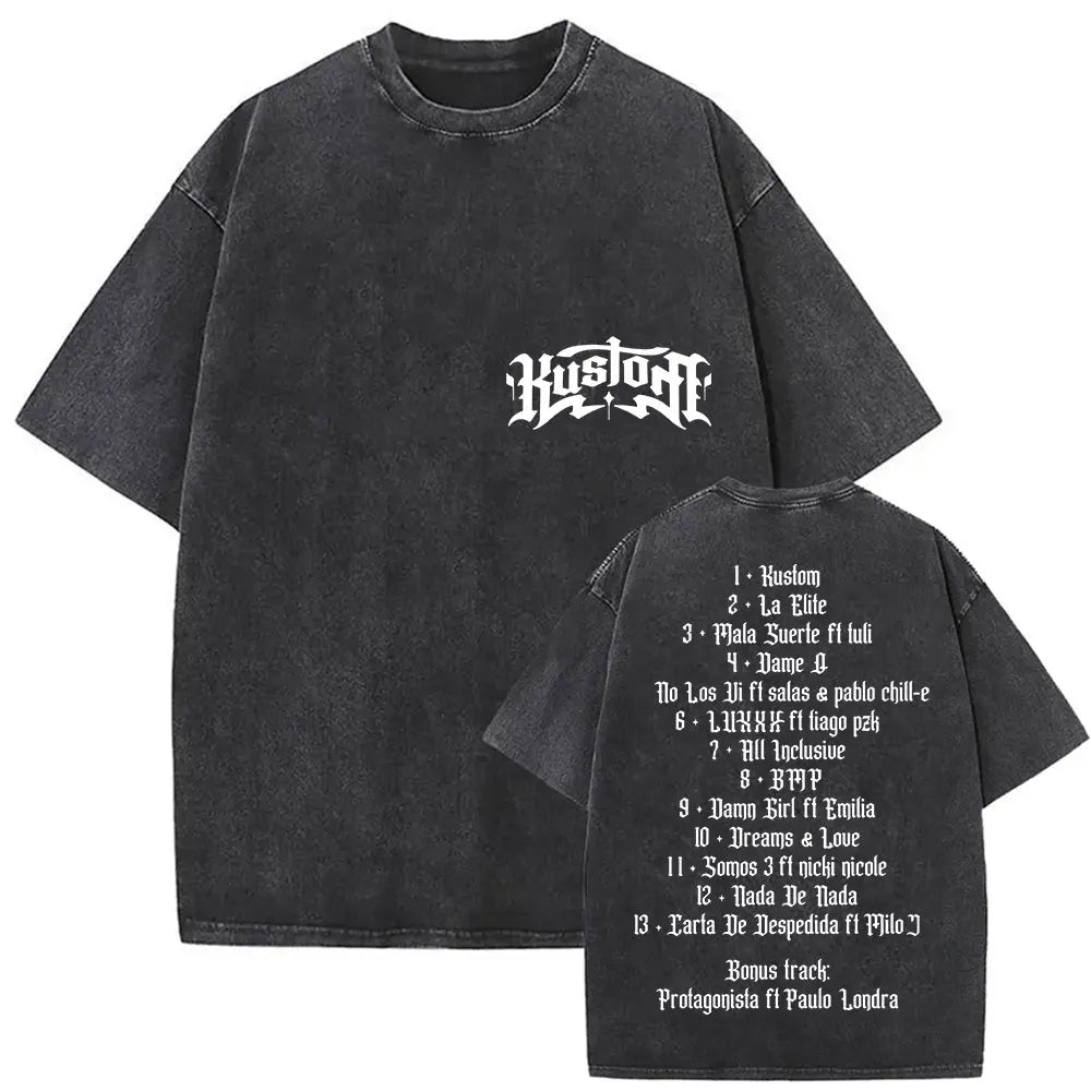 Rapper Lit Killah Tour 2025 Album Graphic T-shirts Mens Clothing Fashion Pop Music T Shirts Vintage Washed 100% Cotton Tops Tees