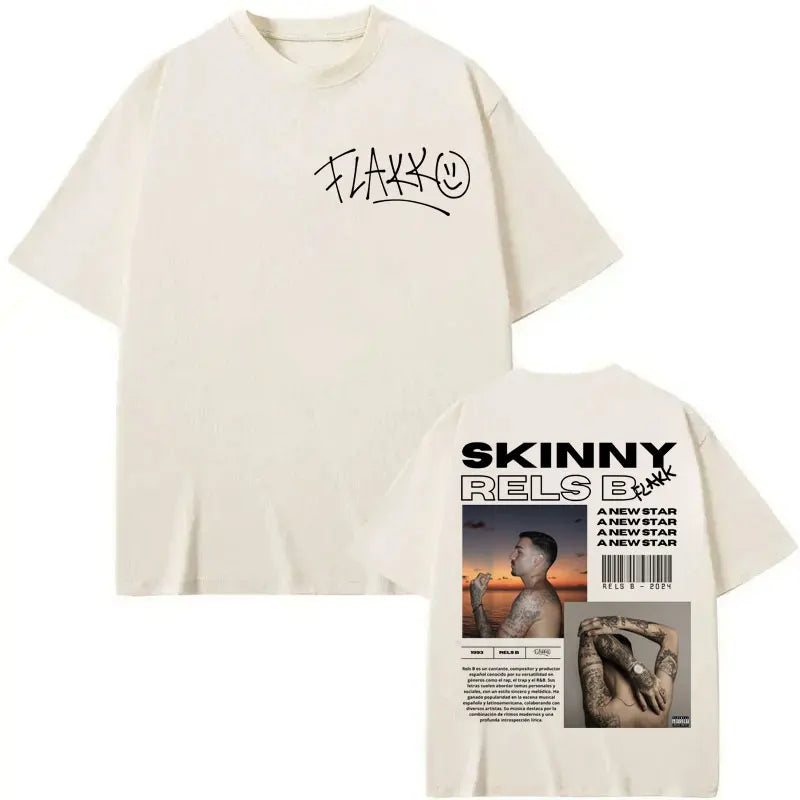 Rapper Rels B Album Poster Graphic T Shirts Men Women Clothing Hip Hop Fashion T-shirts High Quality Cotton Short Sleeve T-shirt