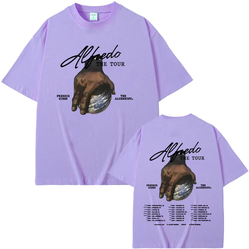 Rapper Freddie Gibbs and The Alchemist Alfredo The Tour 2025 T-shirt Men Women Hip Hop Fashion Pop Music T Shirts Short Sleeve