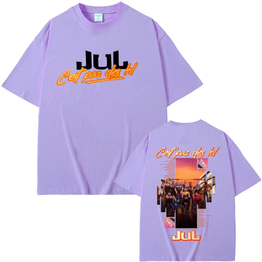 Rapper Jul Music Album World Tour 2025 T-shirt Men Women Hip Hop Oversized Short Sleeve T Shirts Male Fashion Vintage Streetwear