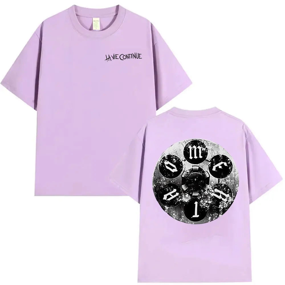 Rapper La Vie Continue Maes Album 2025 Merch T Shirts Men's Hip Hop Retro Style Short Sleeve T-shirt Pure Cotton Tees Streetwear