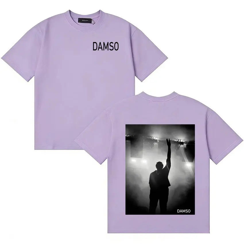 Singer Damso Harajuku Graphics Short Sleeve T Shirt Mens Womens Hip-Hop French Rapper High Quality Casual Loose Tshrit Teenagers