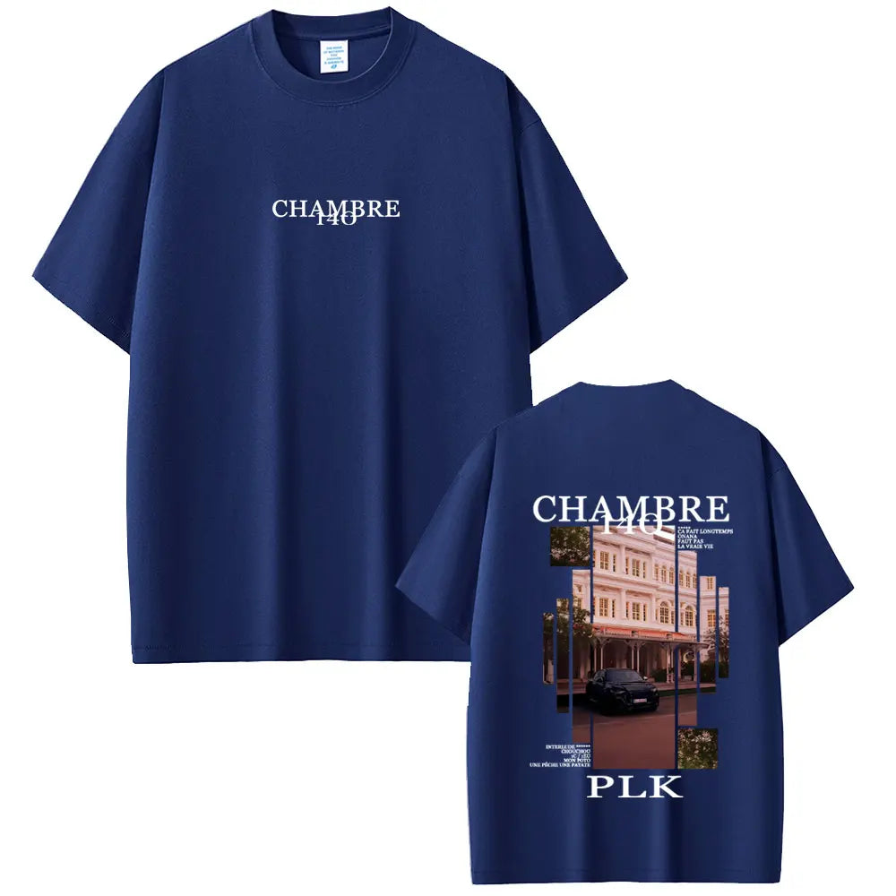 Rapper PLK Chambre 140 Album Graphic T-shirt Men Women Hip Hop Fashion Pop Music T Shirts Male Vintage Casual Oversized Tshirt