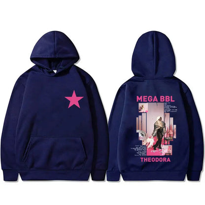 Rapper Theodora Mega Bbl Album Graphic Hoodie Men Women Hip Hop Fashion Pop Music Sweatshirt Male Casual Vintage Pullover Coat