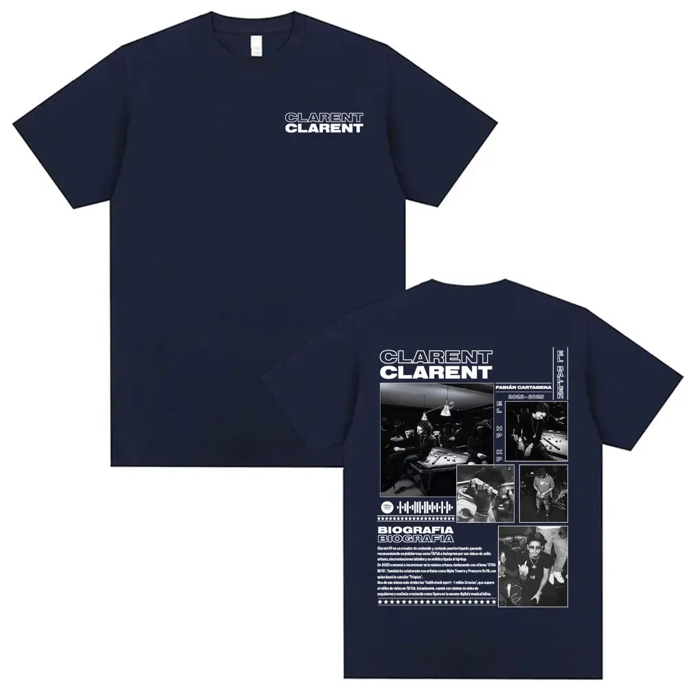 Rapper Clarent Kp Album 2025 Tour Cover T Shirts Men Women Harajuku Hip Hop Streetwear Tee Shirt Casual Cotton Oversized T-shirt