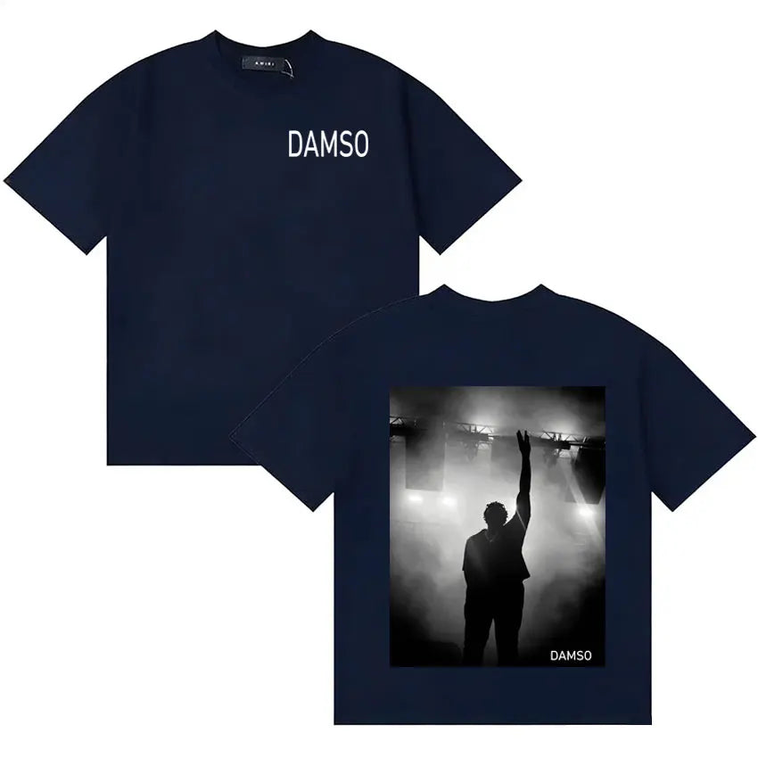 Singer Damso Harajuku Graphics Short Sleeve T Shirt Mens Womens Hip-Hop French Rapper High Quality Casual Loose Tshrit Teenagers