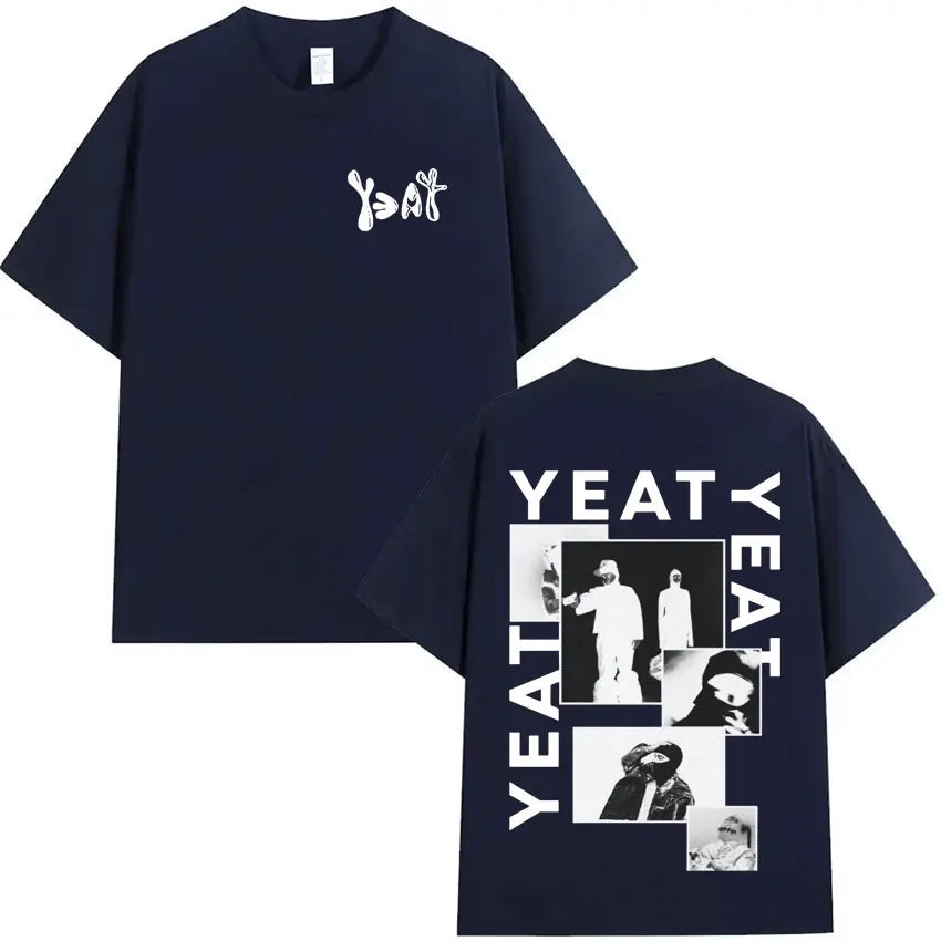 Rapper Yeat Harajuku Graphics Print T-shirt Mens Fashion Clothing Casual Cotton Short Sleeve Summer Oversized Streetwear T Shirt