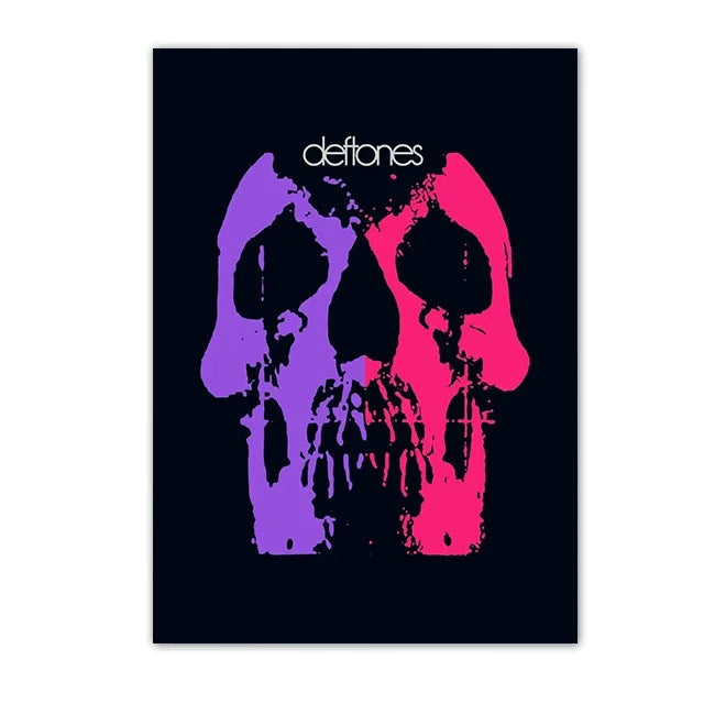 Retro Inspired Band Themed Wall Art D-Deftones Posters Classic Music Album Canvas Painting Ideal for Home Room Decor