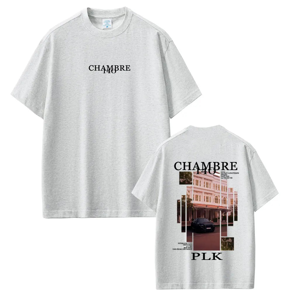 Rapper PLK Chambre 140 Album Graphic T-shirt Men Women Hip Hop Fashion Pop Music T Shirts Male Vintage Casual Oversized Tshirt