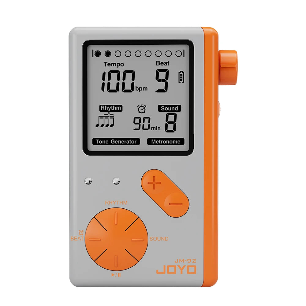 JOYO JM-92 Digital Metronome 9 Rhythms 8 Sounds LED Screen Guitar Bass Electronic Metronome with Countdown Function