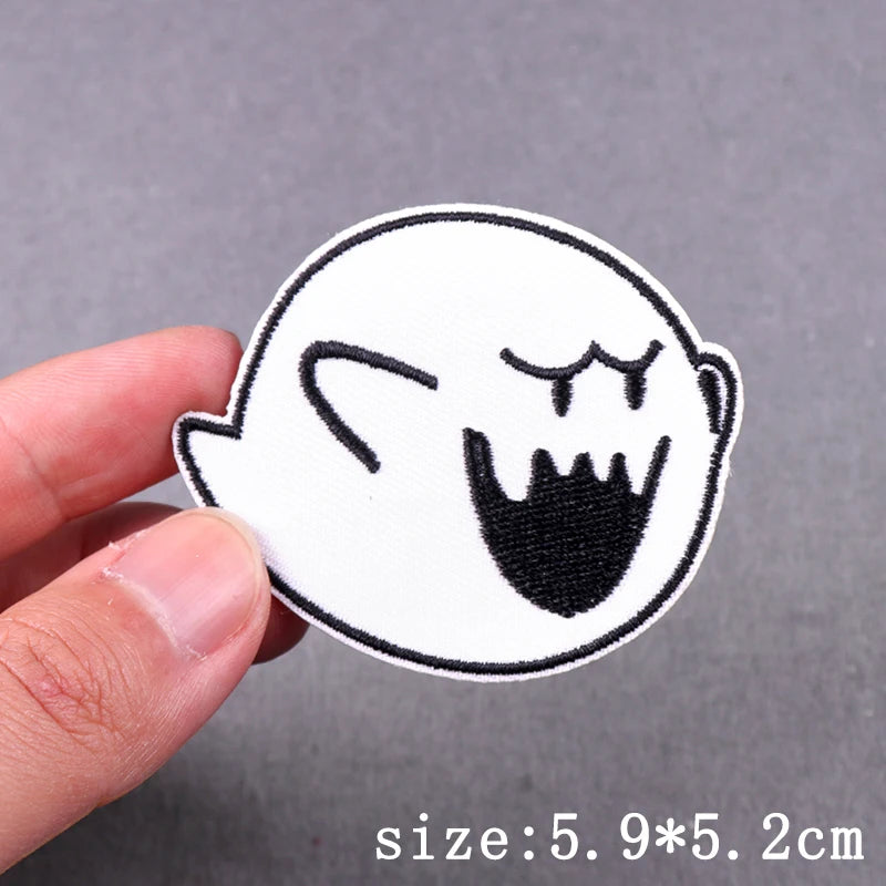 Hip Hop Sexy Patch Iron On Embroidery Patches For Clothing Thermoadhesive Patches For Clothes Punk Skull Sewing/Fusible Patch