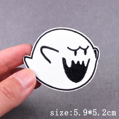 Hip Hop Sexy Patch Iron On Embroidery Patches For Clothing Thermoadhesive Patches For Clothes Punk Skull Sewing/Fusible Patch