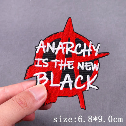 Hip Hop Sexy Patch Iron On Embroidery Patches For Clothing Thermoadhesive Patches For Clothes Punk Skull Sewing/Fusible Patch