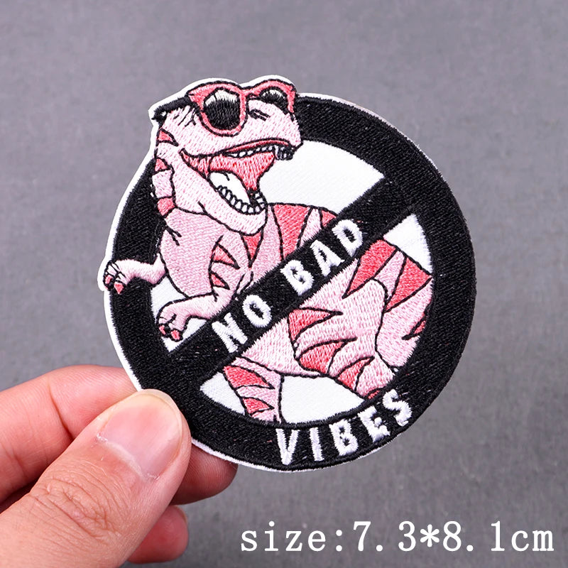 Hip Hop Sexy Patch Iron On Embroidery Patches For Clothing Thermoadhesive Patches For Clothes Punk Skull Sewing/Fusible Patch