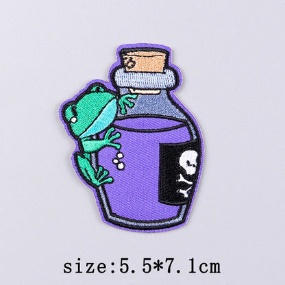 Hip Hop Sexy Patch Iron On Embroidery Patches For Clothing Thermoadhesive Patches For Clothes Punk Skull Sewing/Fusible Patch