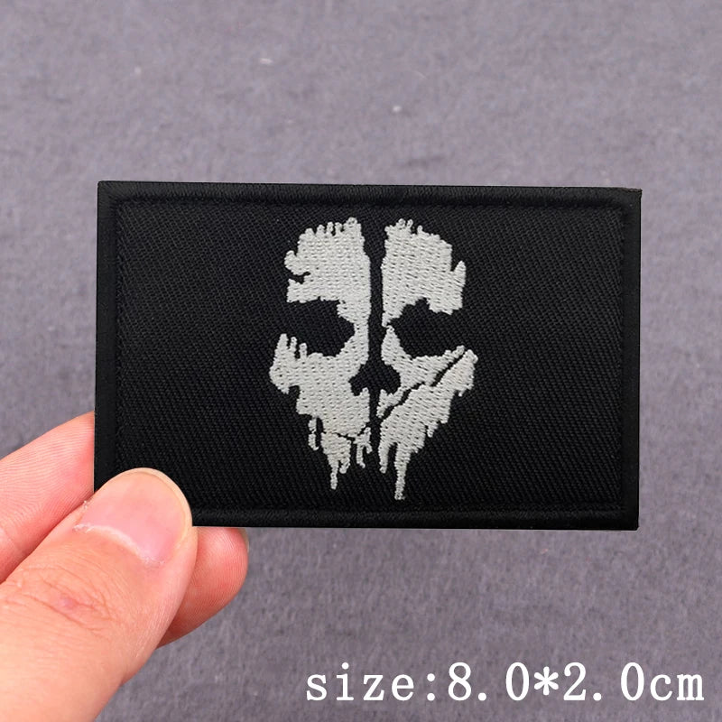 Hip Hop Sexy Patch Iron On Embroidery Patches For Clothing Thermoadhesive Patches For Clothes Punk Skull Sewing/Fusible Patch
