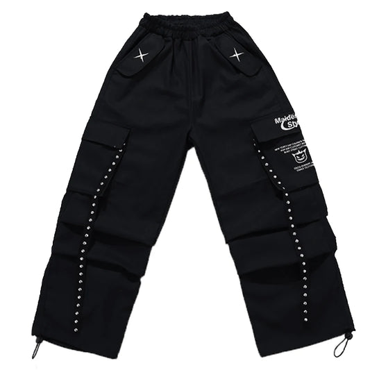 Child Hiphop Rapper Clothes Outfit Hip-hop Dance Street Wear Korean Boy y2k Streetwear Set Kids Hip Hop Performance Costume Suit