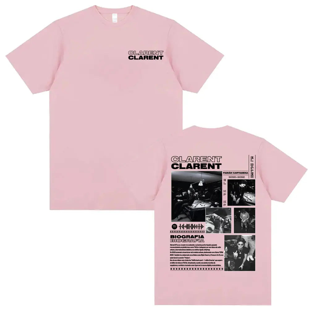 Rapper Clarent Kp Album 2025 Tour Cover T Shirts Men Women Harajuku Hip Hop Streetwear Tee Shirt Casual Cotton Oversized T-shirt
