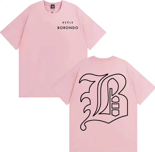 Rapper BEELE Borondo Logo Graphic T Shirts Mens Clothing Hip Hop Vintage Oversized T Shirt Casual 100% Cotton T-shirt Streetwear