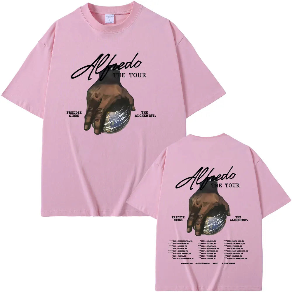 Rapper Freddie Gibbs and The Alchemist Alfredo The Tour 2025 T-shirt Men Women Hip Hop Fashion Pop Music T Shirts Short Sleeve