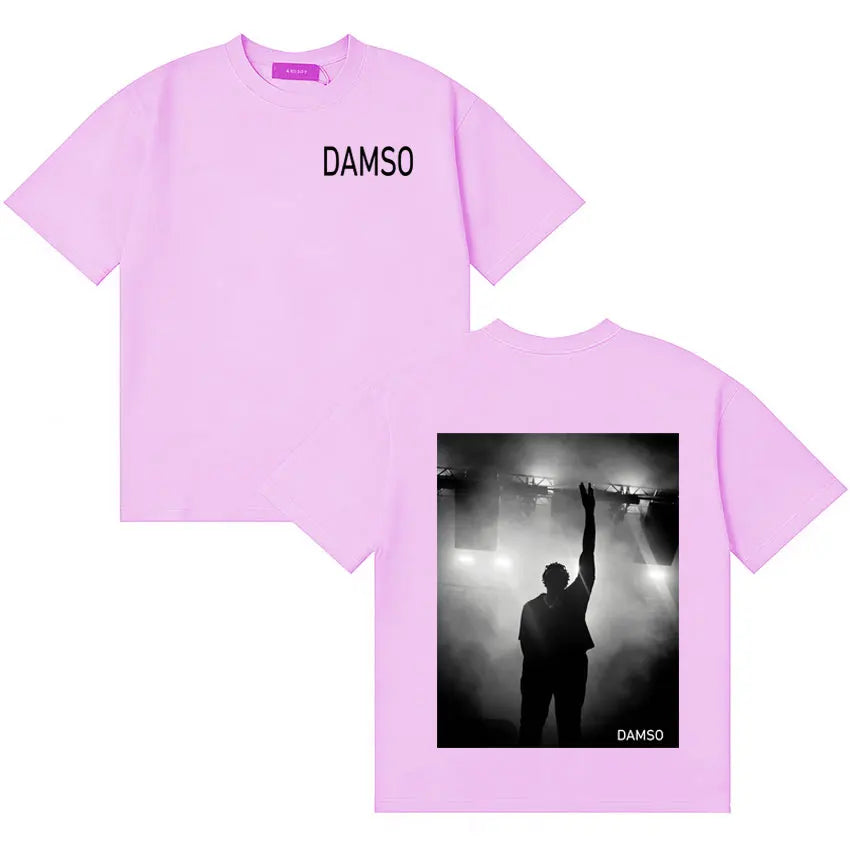 Singer Damso Harajuku Graphics Short Sleeve T Shirt Mens Womens Hip-Hop French Rapper High Quality Casual Loose Tshrit Teenagers