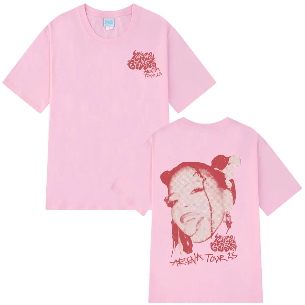 Rapper Nina Chuba Arena Tour 2025 Tees Men Women Hip Hop Fashion Pop Music T-shirts Casual Cotton Oversized Aesthetics T Shirts