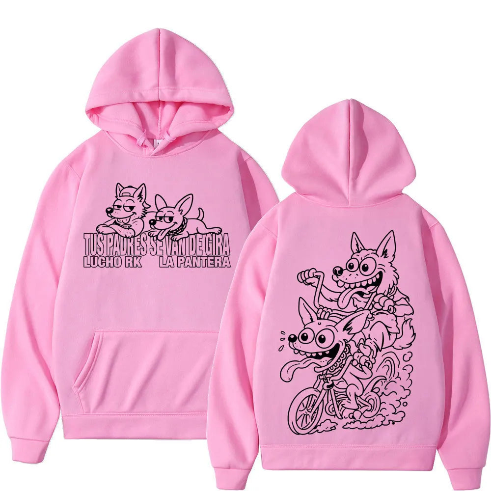 Rapper Lucho Rk La Pantera Ta Facil Album 2026 Tour Print Hoodie Men Women Gothic Punk Casual Sweatshirt Hip-hop Loose Pullover