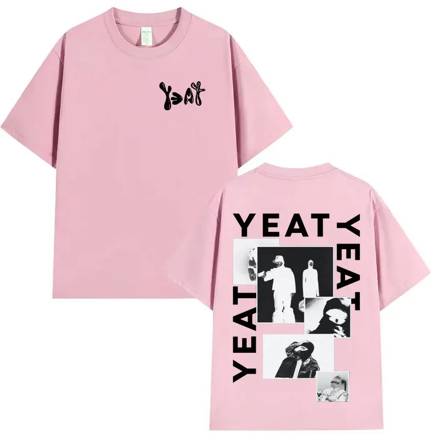 Rapper Yeat Harajuku Graphics Print T-shirt Mens Fashion Clothing Casual Cotton Short Sleeve Summer Oversized Streetwear T Shirt