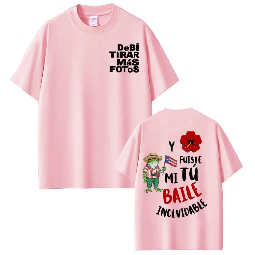 Rapper Bad Bunny Tour 2026 Graphics T-Shirt Men Women Vintage T Shirts Short-sleeved 100% Cotton Hip-hop Aesthetics T-shirts