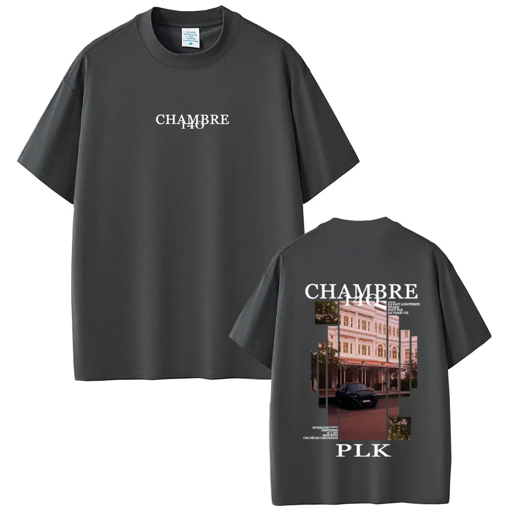 Rapper PLK Chambre 140 Album Graphic T-shirt Men Women Hip Hop Fashion Pop Music T Shirts Male Vintage Casual Oversized Tshirt