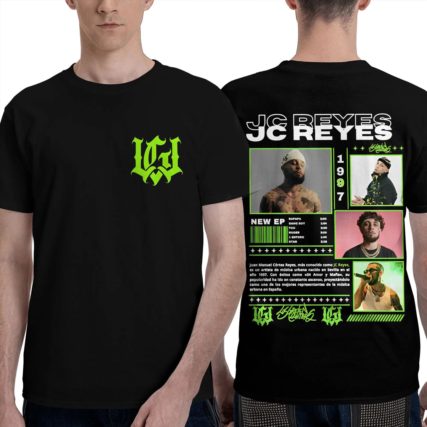 Rapper Jc Reyes T Shirt For Men women Summer Hip Hop Awesome T-Shirts O-Neck Hip Hop Tee Shirt Oversize Custom Clothes