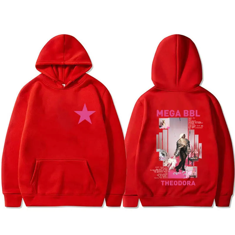 Rapper Theodora Mega Bbl Album Graphic Hoodie Men Women Hip Hop Fashion Pop Music Sweatshirt Male Casual Vintage Pullover Coat