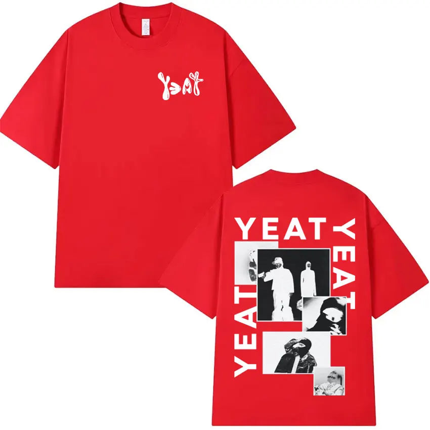 Rapper Yeat Harajuku Graphics Print T-shirt Mens Fashion Clothing Casual Cotton Short Sleeve Summer Oversized Streetwear T Shirt