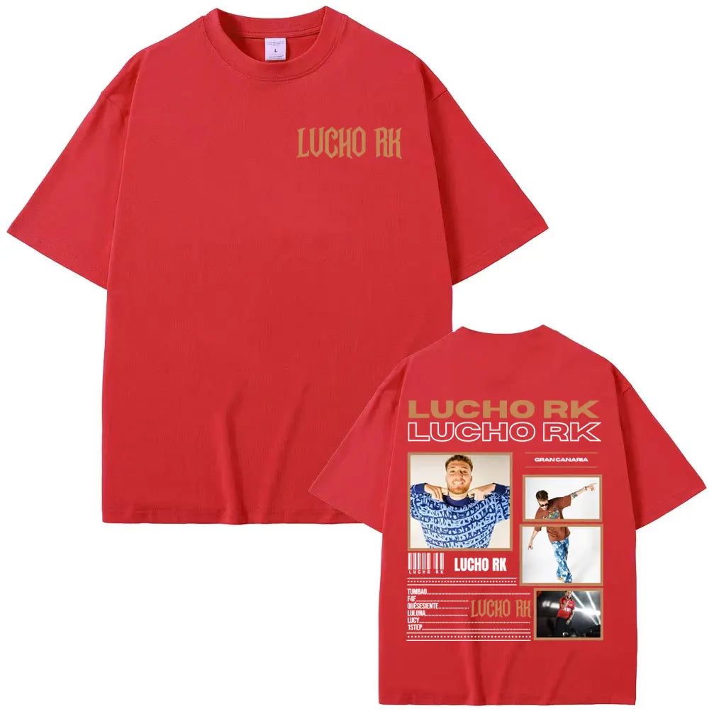 Rapper Lucho Rk Album Tour 2025 Merch T-shirts for Men Harajuku Hip Hop Pop Music T Shirt Unisex Casual Cotton Short Sleeve Tees