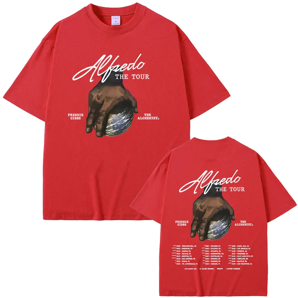 Rapper Freddie Gibbs and The Alchemist Alfredo The Tour 2025 T-shirt Men Women Hip Hop Fashion Pop Music T Shirts Short Sleeve