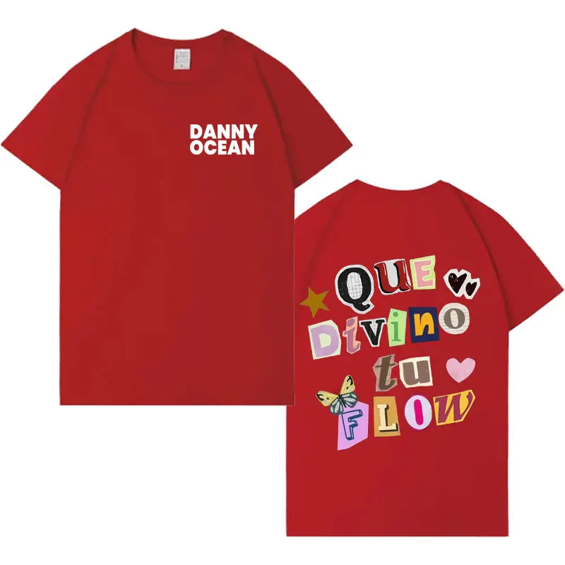 Rapper Danny Ocean Trendy Album T-shirt Men's Fashion Hot Sale Casual Y2K Clothes Oversized Hip Hop Crewneck Short Sleeve Tshrit