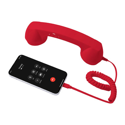 Type-C Retro Phone Handset Microphone for Android Plug and Play Wired Headset for Voice Chat Live Streaming Clear Sound