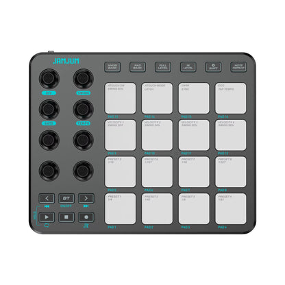 M-VAVE SMC-PAD, 16-Pad MIDI Controller,USB-C Interface， Portable Beat Maker & 3.5mm Output Interface