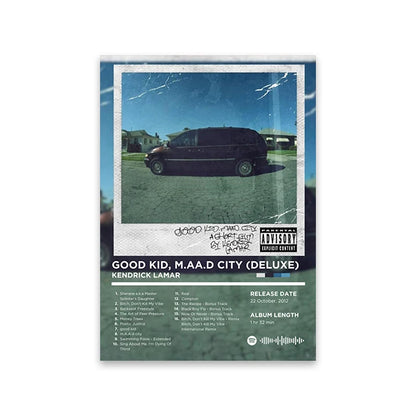 Rapper Album Cover Retro Poster Music Canvas Wall Art Print Mural Home Decor Music Lover Gift